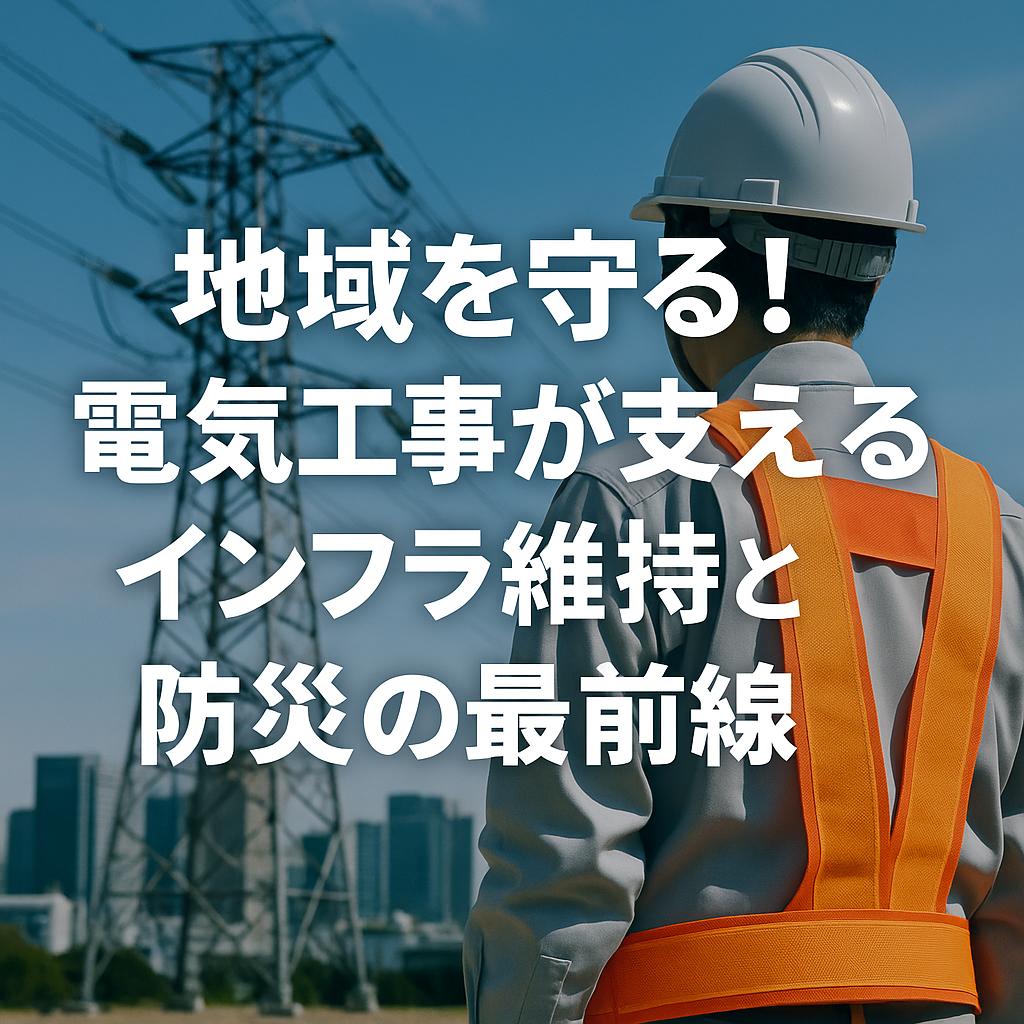 地域を守る！電気工事が支えるインフラ維持と防災の最前線